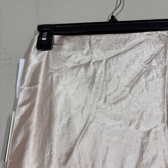 Babaton Aritzia Size 2 Satin Slip Midi A Line Skirt Denude Tan Pink - Picture 4 of 10